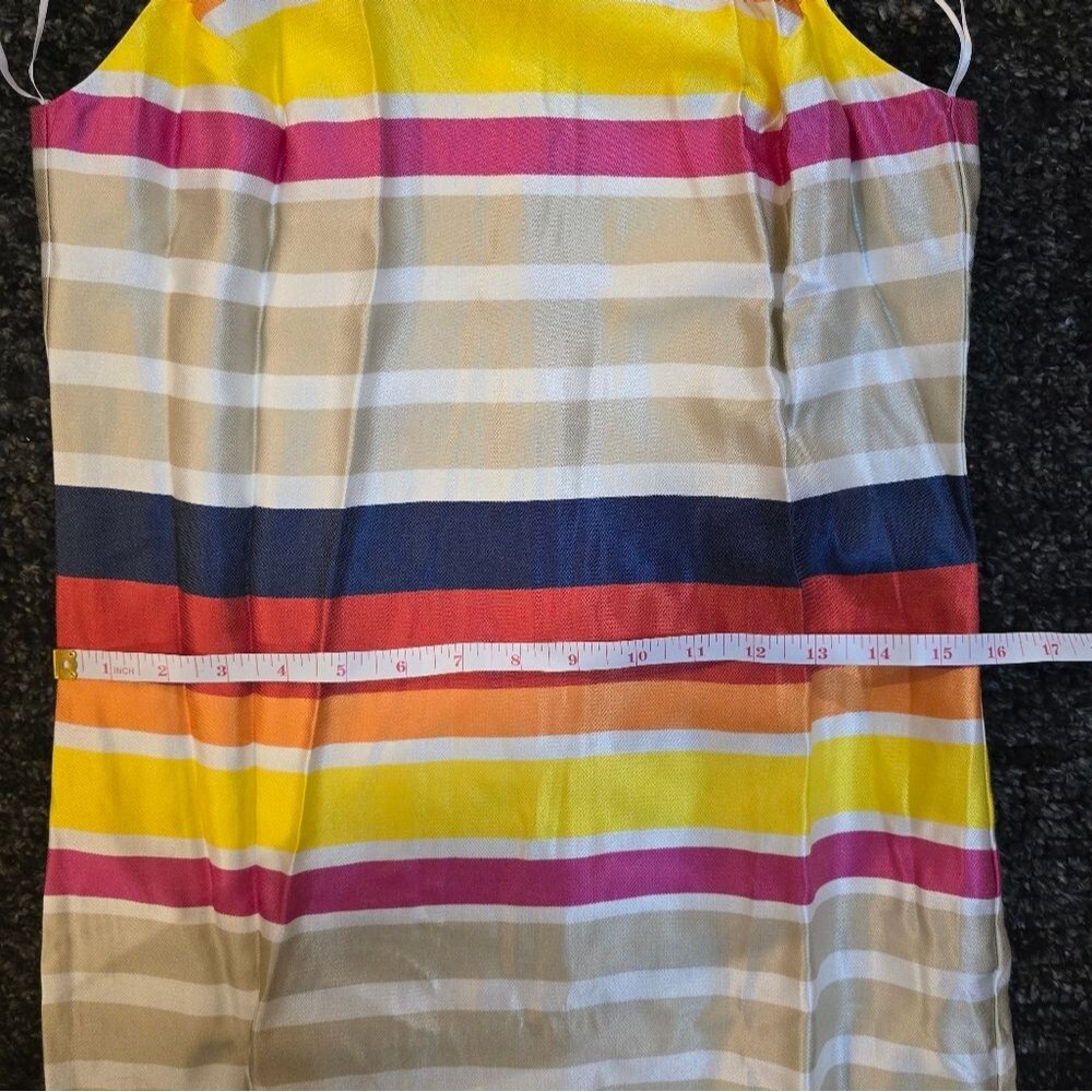 Trina Turk Vanah Striped Cocktail Halter Dress Sz M - Picture 6 of 6